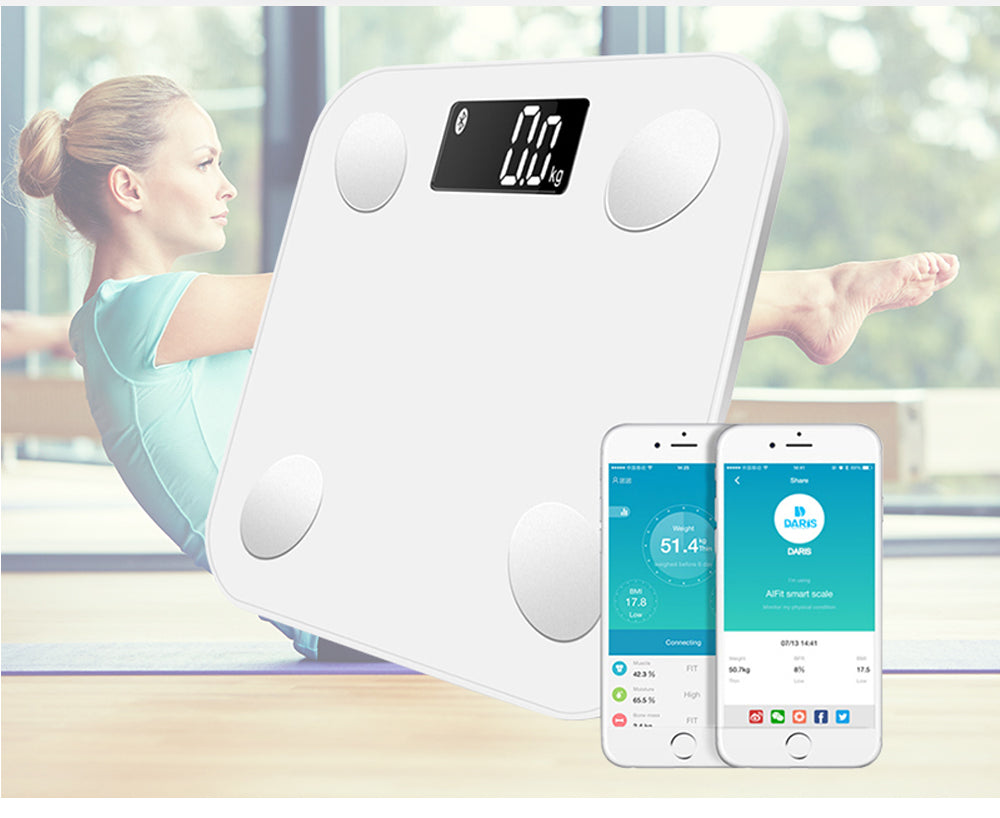 BMI Weighing Body Fat Scale Health Analyzer with Smartphone App